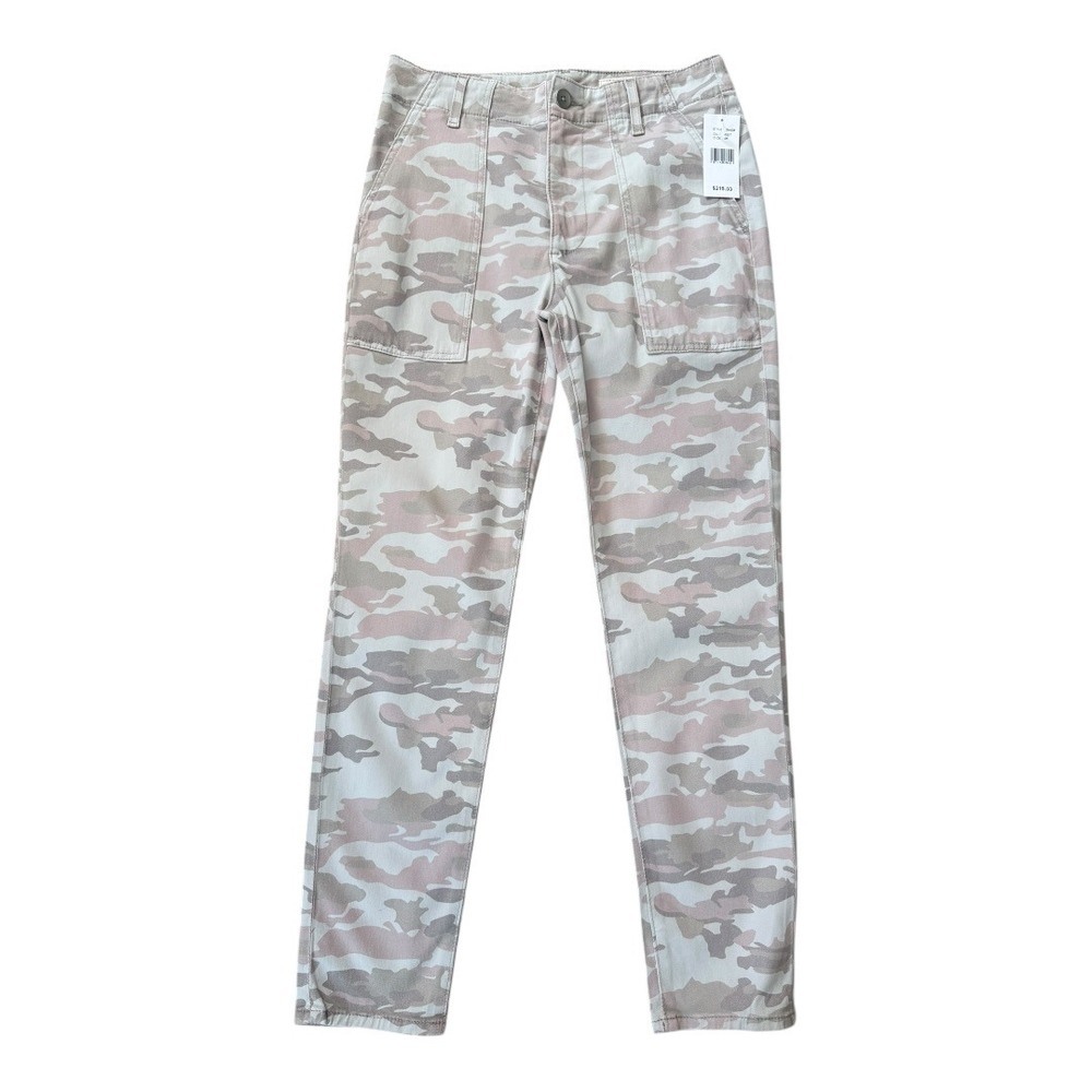 AG Adriano Goldschmied Saltwater Camo High Rise‎ Slim Pants Gray Pink 4 26 NEW